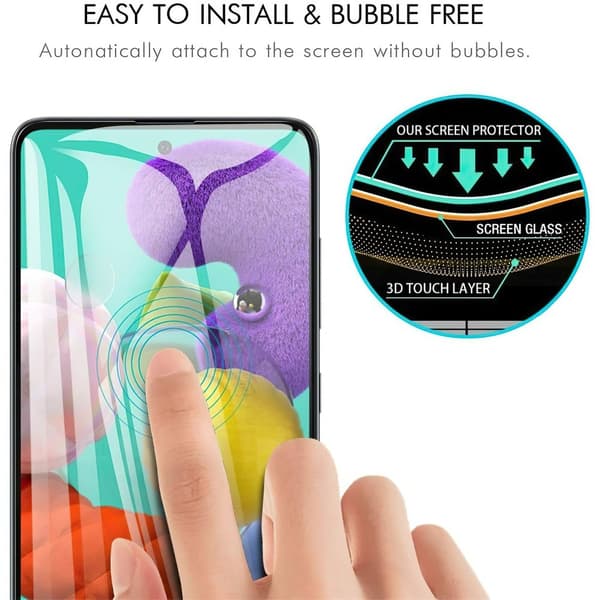Samsung Galaxy A51 - Hærdet Glas Skærmbeskyttelse