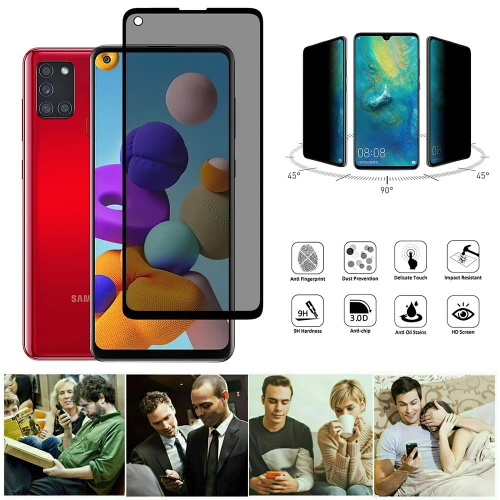 Samsung Galaxy A21s - Integritet Härdat Glas Sekretessskärmskydd