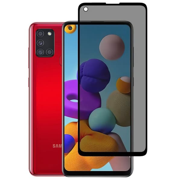 Samsung Galaxy A21s - Privacy Hærdet Glas Skærmbeskyttelse