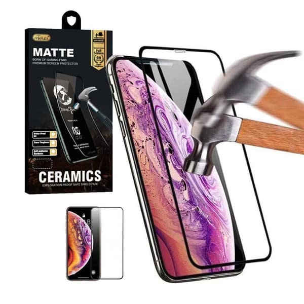 iPhone 12 Pro Max -näytönsuoja Matt CerAMPY COTDED Glass -hiilikuitu