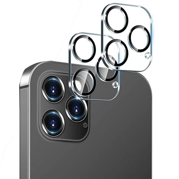 2-PACK iPhone 12 Pro Högkvalitativt Ultratunt Kameralinsskydd