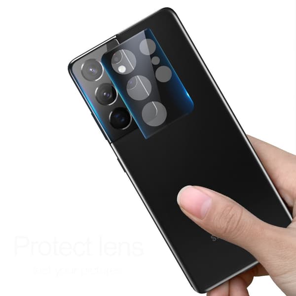 S21 Ultra Högkvalitativt 2.5D HD-Clear Kameralinsskydd