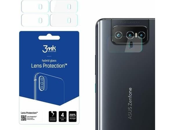 3MK Hybridglas för kameralins 3MK Linsskydd Asus Zenfone 8 Flip 5G [4 PACK]