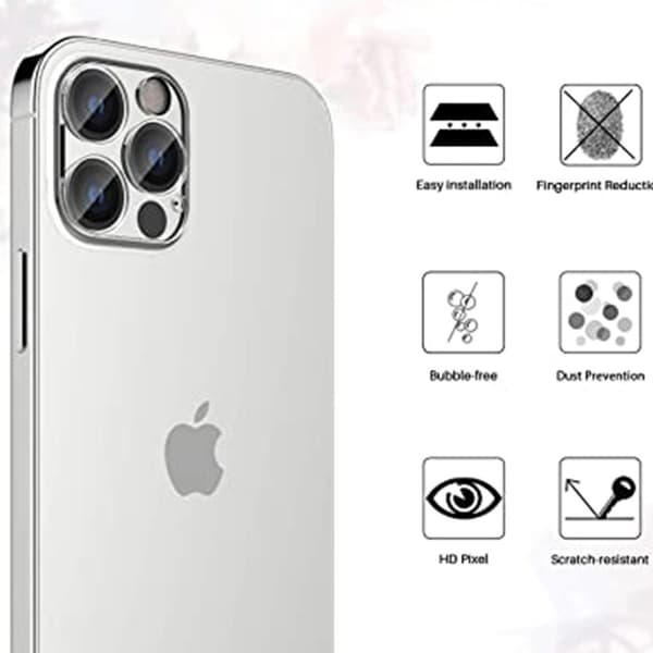 3-PACK 3-in-1 iPhone 12 Pro Max Fram- & Baksida Kameralinsskydd