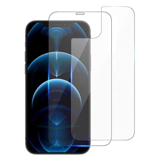 2-PACK iPhone 12 Fram- & Baksida Skärmskydd 0,3mm