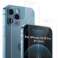 Miniatyrbild 10 av 11: 2-PACK 3-in-1 iPhone 12 Pro Fram- & Baksida + Kameralinsskydd
