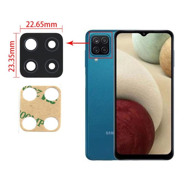 3-PACK Galaxy A12 2.5D HD Kameralinsskydd
