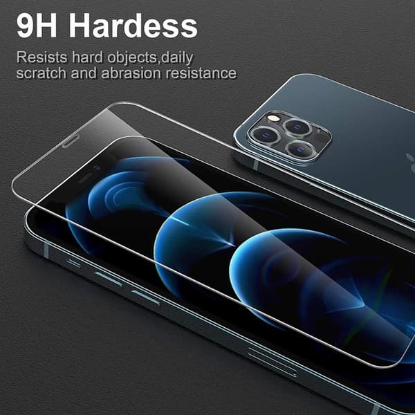 iPhone 12 Pro Max [4-PACK] 2 X Kameralinsskydd Glas + 2 X Härdat glas