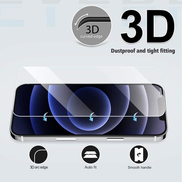 iPhone 12 Pro Max [4-PACK] 2 X Kameralinsskydd Glas + 2 X Härdat glas