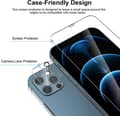 Miniatyrbild 2 av 8: iPhone 12 Pro Max [4-PACK] 2 X Kameralinsskydd Glas + 2 X Härdat glas