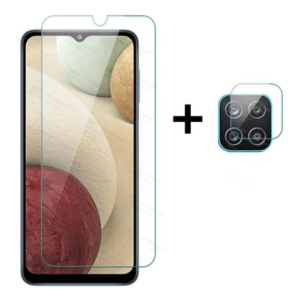 2-PACK Galaxy A12 Skärmskydd + Kameralinsskydd HD 0,3mm