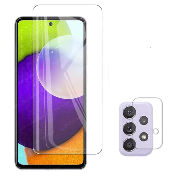 2-PACK Galaxy A52 Skärmskydd + Kameralinsskydd HD 0,3mm