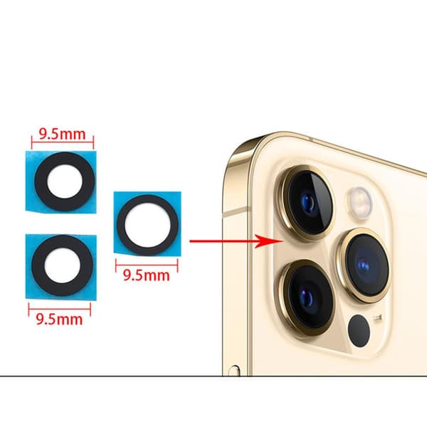 2-PACK Bakre Kamerafälglins Reservdel iPhone 11 Pro Max