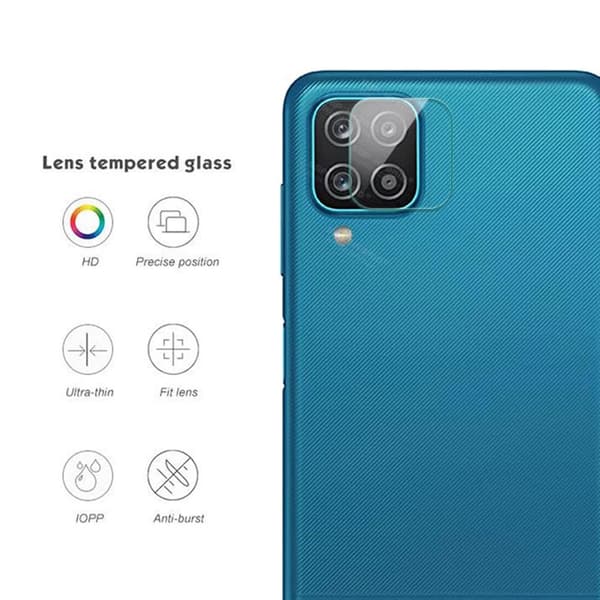 3-PACK Galaxy A12 HD-Clear Ultratunt Kameralinsskydd