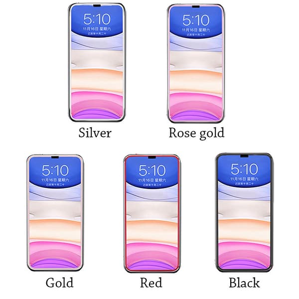 2-PACK iPhone 12 Aluminium Skärmskydd HD-Clear 0,2mm Silver