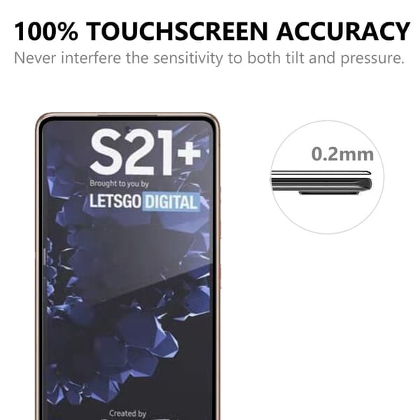 Heltäckande Härdat Glas Skärmskydd Samsung Galaxy S21 Plus Svart