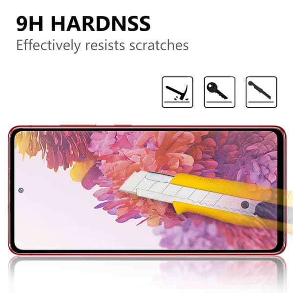 Heltäckande Skärmskydd Galaxy S20 FE Härdat Glas Svart