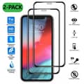 Miniatyrbillede 1 af 3: 2-pack iPhone 12 HD skærmbeskyttelse Carbon fiber hærdet glas