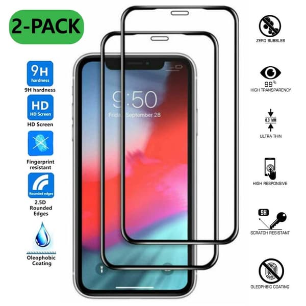 2-Pack iPhone 11 Skärmskydd HD Härdat Glas Kolfiber