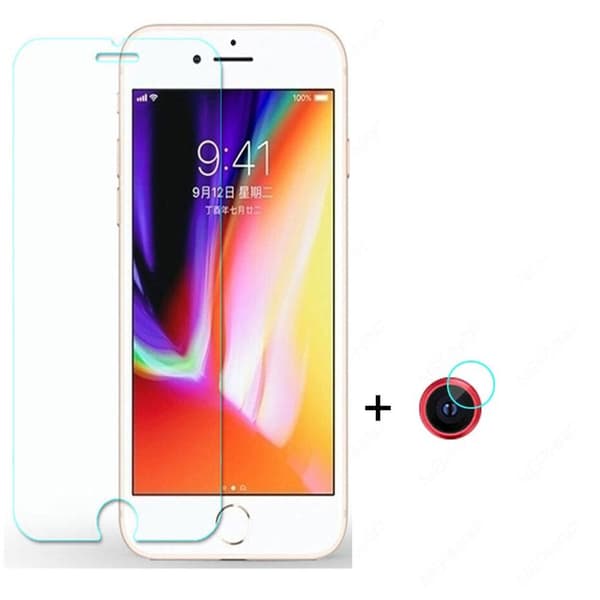 2-PACK iPhone SE 2020 Skärmskydd + Kameralinsskydd HD 0,3mm