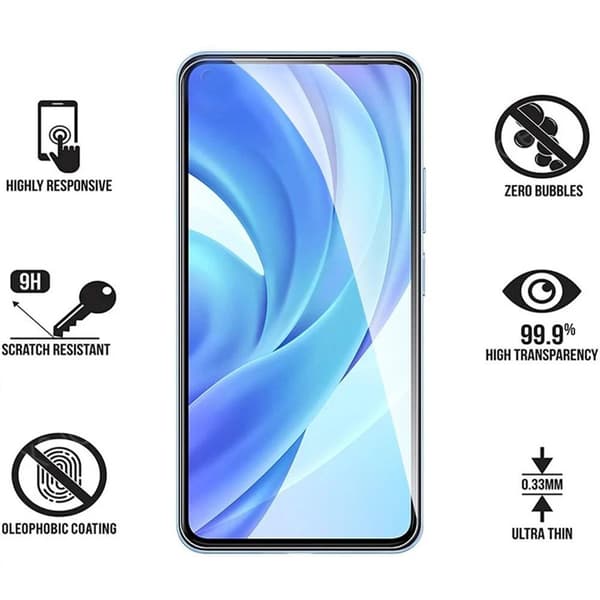 3-PACK Xiaomi Mi 11 Lite Skärmskydd + Kameralinsskydd HD 0,3mm