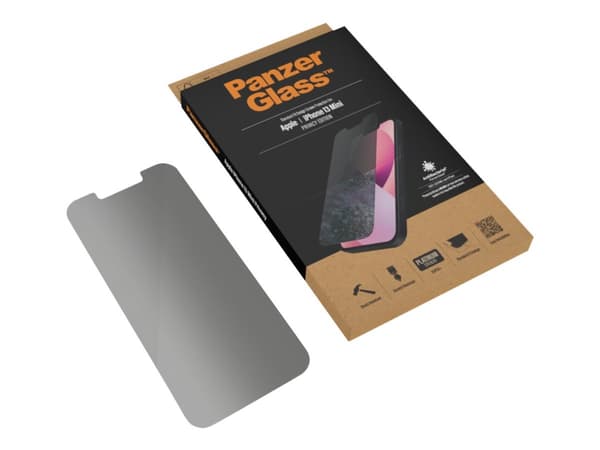 PanzerGlass P2741, Apple, Apple - iPhone 13 Mini, Asennus kuivana, Naarmuuntumisenkestävä, Iskunkestävä, Antibakteerinen, Läpinäkyvä, 1 kpl