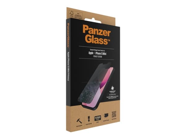 PanzerGlass P2741, Apple, Apple - iPhone 13 Mini, Asennus kuivana, Naarmuuntumisenkestävä, Iskunkestävä, Antibakteerinen, Läpinäkyvä, 1 kpl