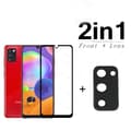 Miniatyrbild 1 av 11: 2-PACK Skärmskydd + Kameralinsskydd 2.5D HD 0,3mm Galaxy A02s