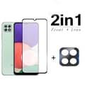 Miniatyrbild 2 av 11: 2-PACK Galaxy A22 5G Skärmskydd + Kameralinsskydd 2.5D HD 0,3mm