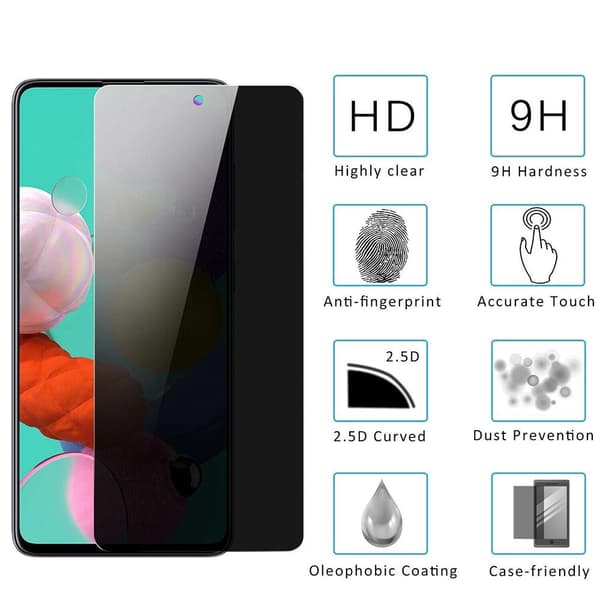 3-PACK Anti-Spy Sk�rmskydd HD 0,3mm Galaxy A52