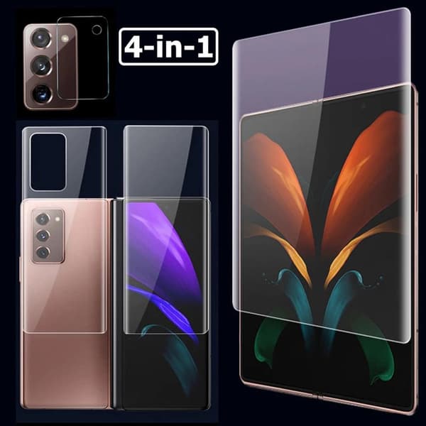 2-PACK 4-in-1 Hydrogel Skärmskydd Samsung Galaxy Z Fold 2