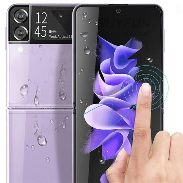3-PACK 3-in-1 Hydrogel Skärmskydd Samsung Galaxy Z Flip 3