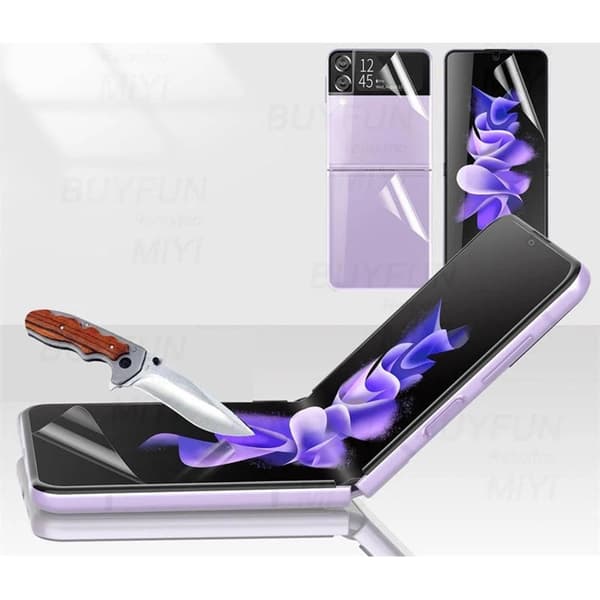 3-PACK 3-in-1 Hydrogel Skärmskydd Samsung Galaxy Z Flip 3