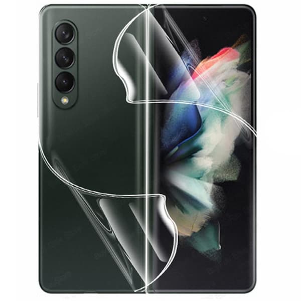 2-PACK 3-in-1 Samsung Galaxy Z Fold 3 Hydrogel Skärmskydd