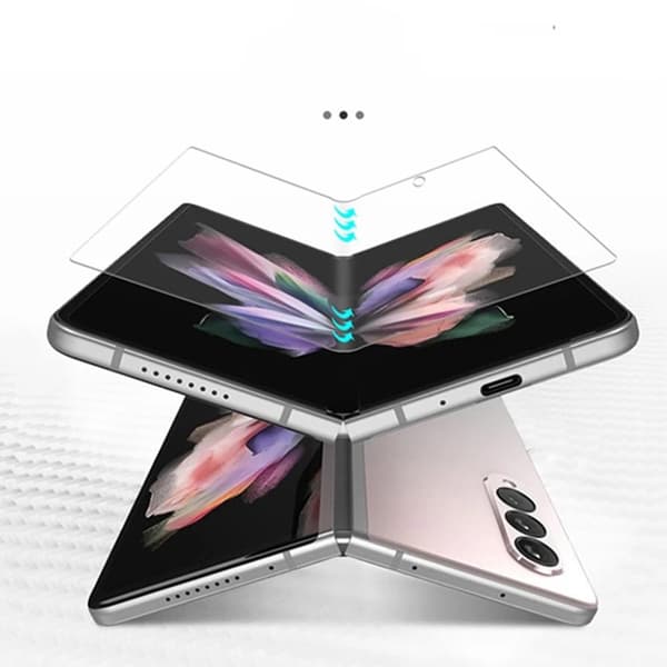 2-PACK 3-in-1 Samsung Galaxy Z Fold 3 Hydrogel Skärmskydd