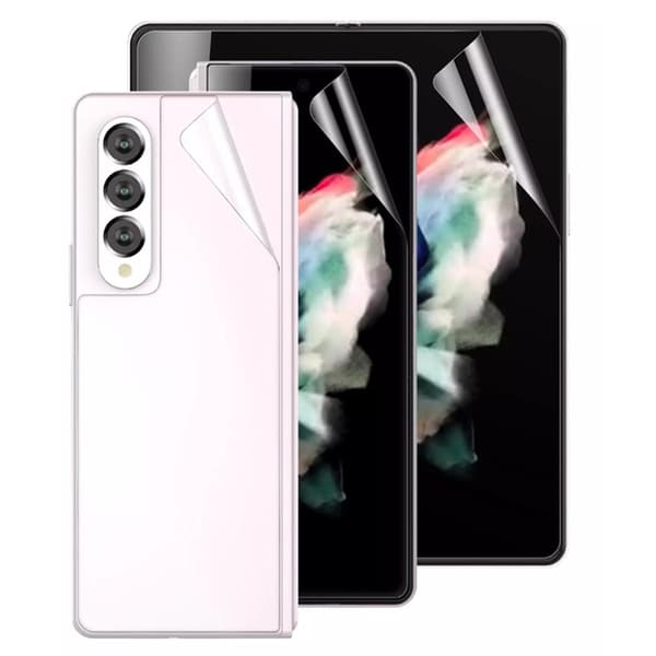2-PACK 3-in-1 Samsung Galaxy Z Fold 3 Hydrogel Skärmskydd