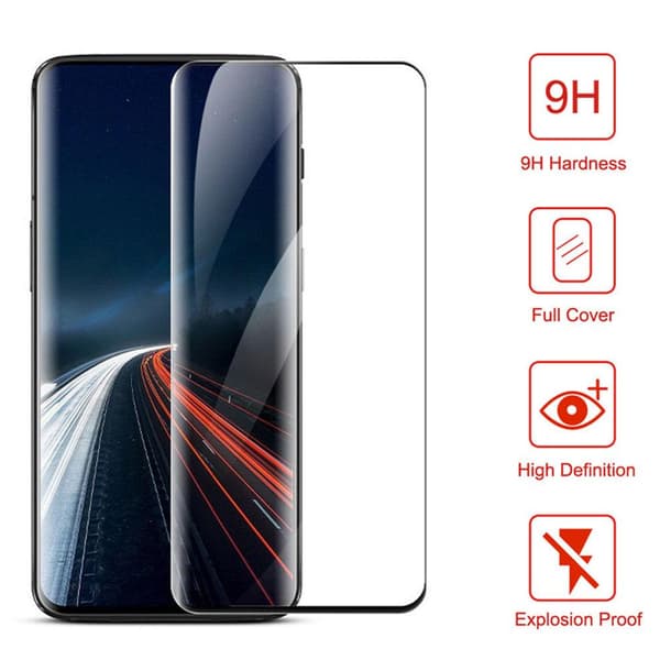 3-PACK OnePlus 7 Pro Skärmskydd 3D 0,3mm Svart