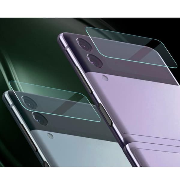 3-PACK 1Set Skärmskydd (Baksida) Kameralinsskydd Galaxy Z Flip 3