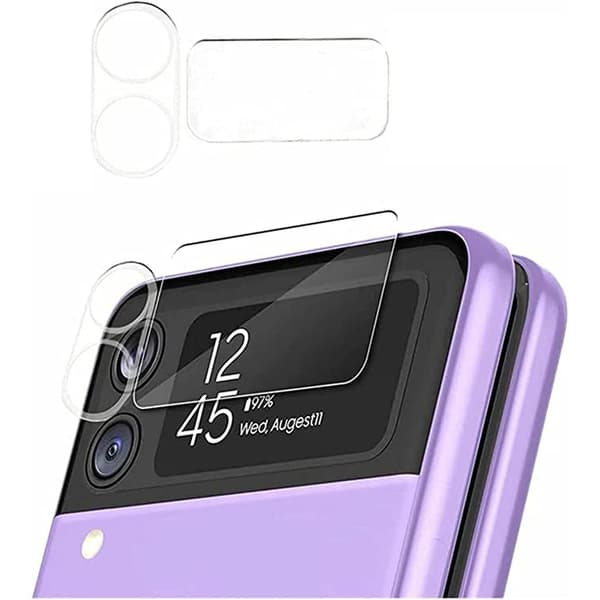 3-PACK 1Set Skärmskydd (Baksida) Kameralinsskydd Galaxy Z Flip 3