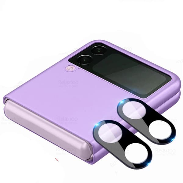 2-PACK 4-in-1 Galaxy Z Flip 3 Skärmskydd 2.5D Kameralinsskydd