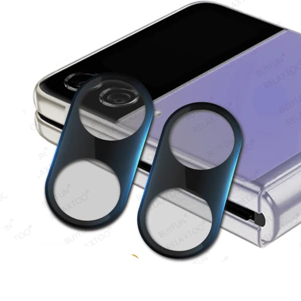 2-PACK 4-in-1 Galaxy Z Flip 3 Skärmskydd 2.5D Kameralinsskydd