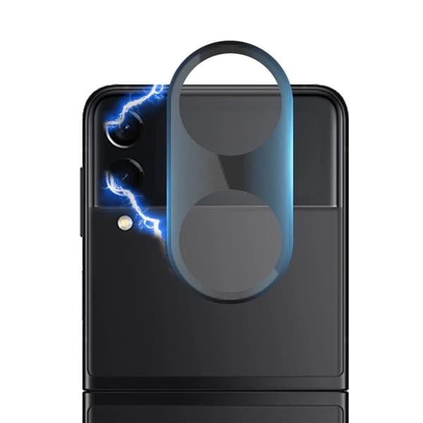 2-PACK 4-in-1 Galaxy Z Flip 3 Skärmskydd 2.5D Kameralinsskydd