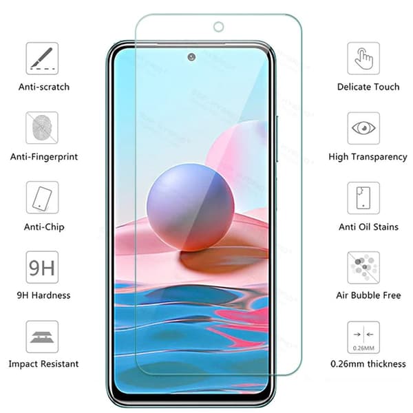 3-PACK Redmi Note 10S Standard Skärmskydd HD 0,3mm
