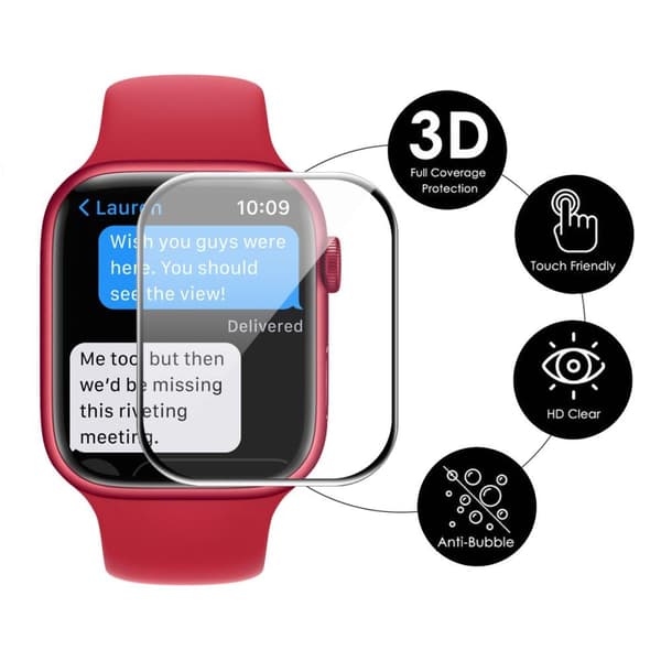 ENKAY Apple Watch Series 7 41 mm hærdet glas med fuld dækning 2 stk