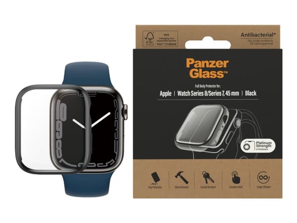 PanzerGlass 3664 Smart bærbart tilbehør Skjermbeskytter Sort Herdet glass, Polyetylentereftalat (PET)