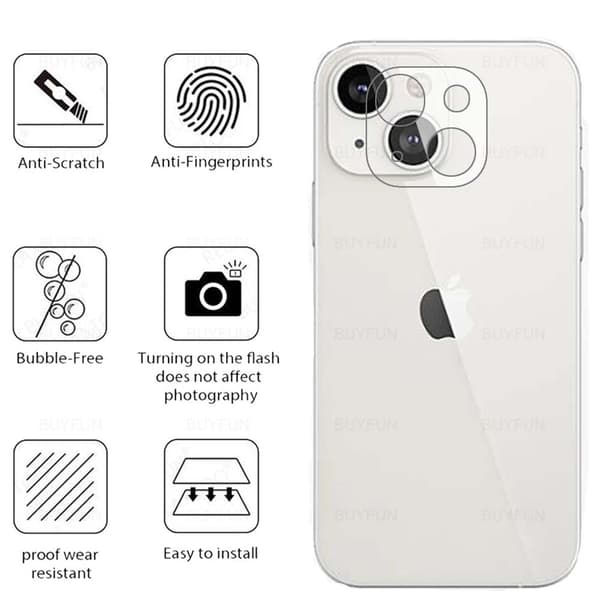 3-PACK iPhone 13 Mini HD Kameralinsskydd