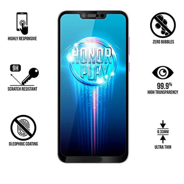 3-PACK Huawei Honor Play Skärmskydd 2.5D HD 0,3mm