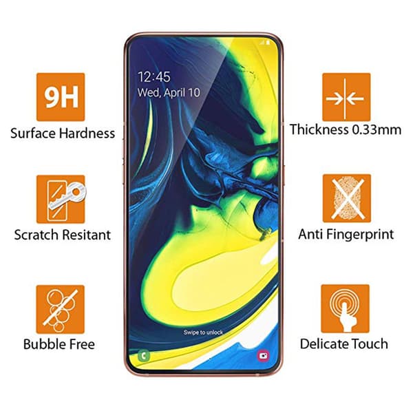 3-PACK Samsung Galaxy A80 Sk�rmskydd 2.5D HD 0,3mm