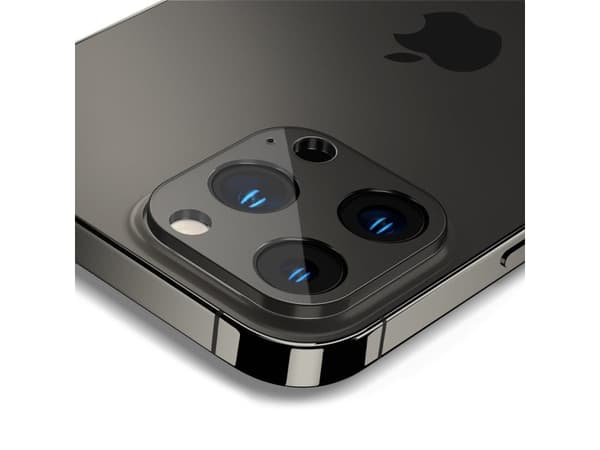 Spigen GLAStR Optik, Linsebeskytter, Grafit, Hærdet glas, Apple, iPhone 13 Pro Max / iPhone 13 Pro, Kasse
