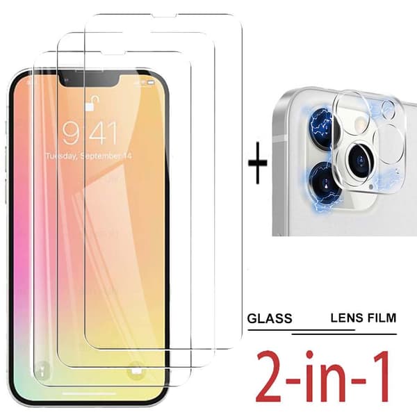 3-PACK 3in1 Fram- & Baksida + Kameralinsskydd iPhone 13 Pro Max